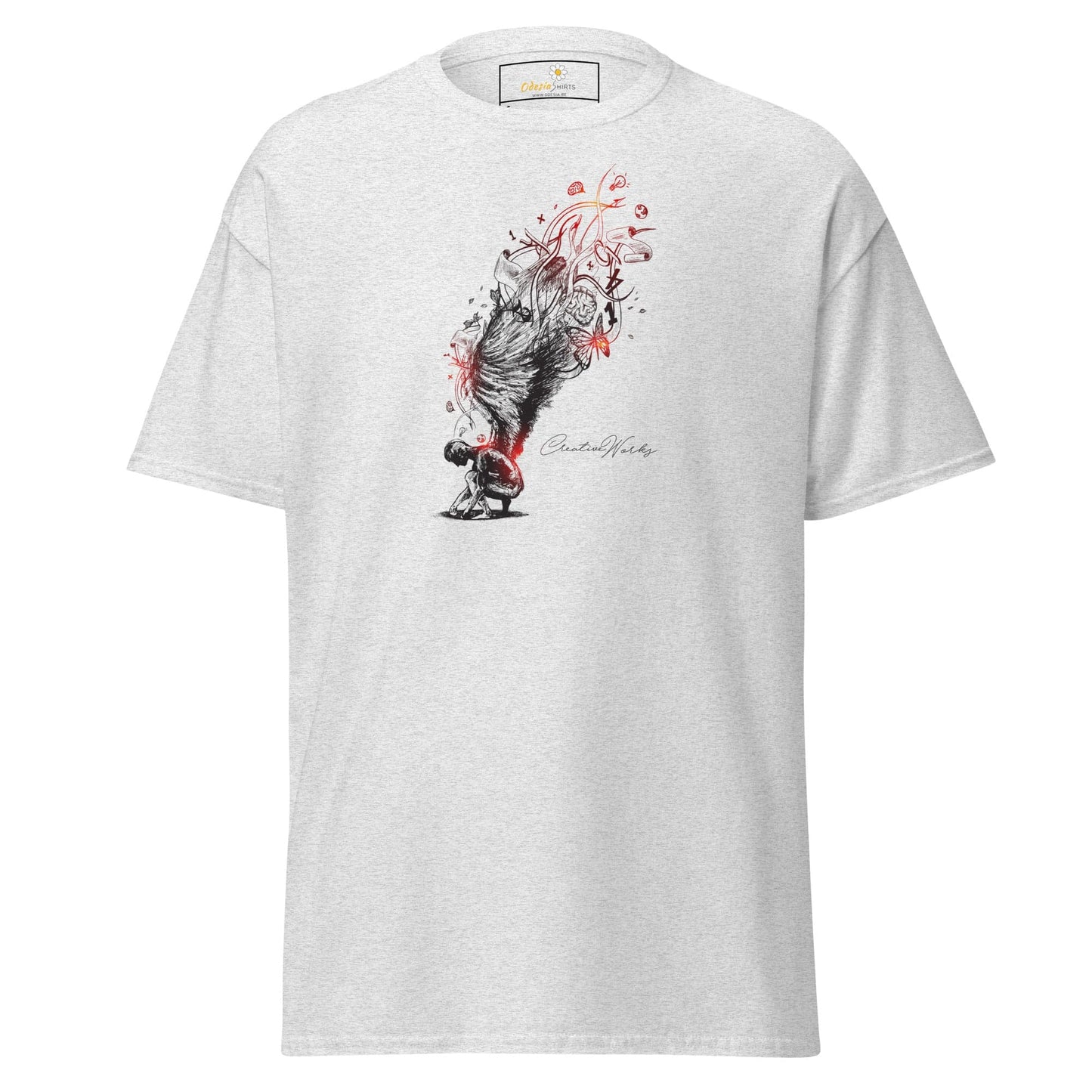 Unisex classic t-shirt - FANTASY ANGEL GLORY - REGULAR - Ash / S