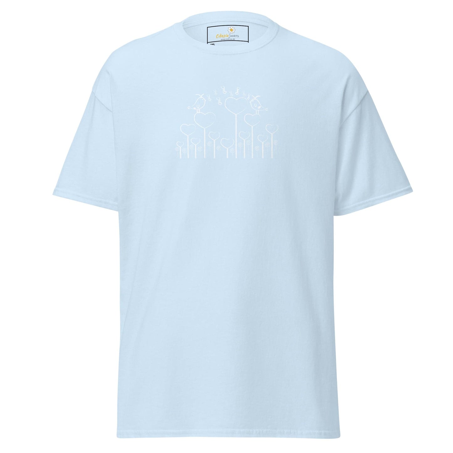 Light blue T-shirt from T-SHIRT DESIGN TEE for MEN and WOMEN in sizes 2XL to 5XL
