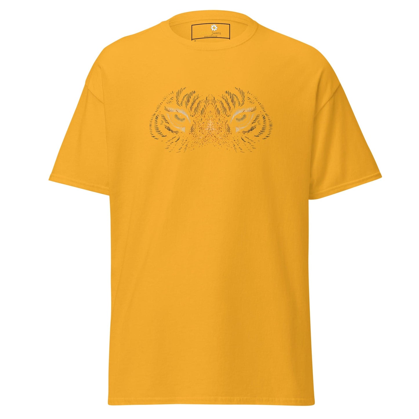 Men’s classic t-shirt - WILD LIFE TIGER EYES - REGULAR - Gold / S