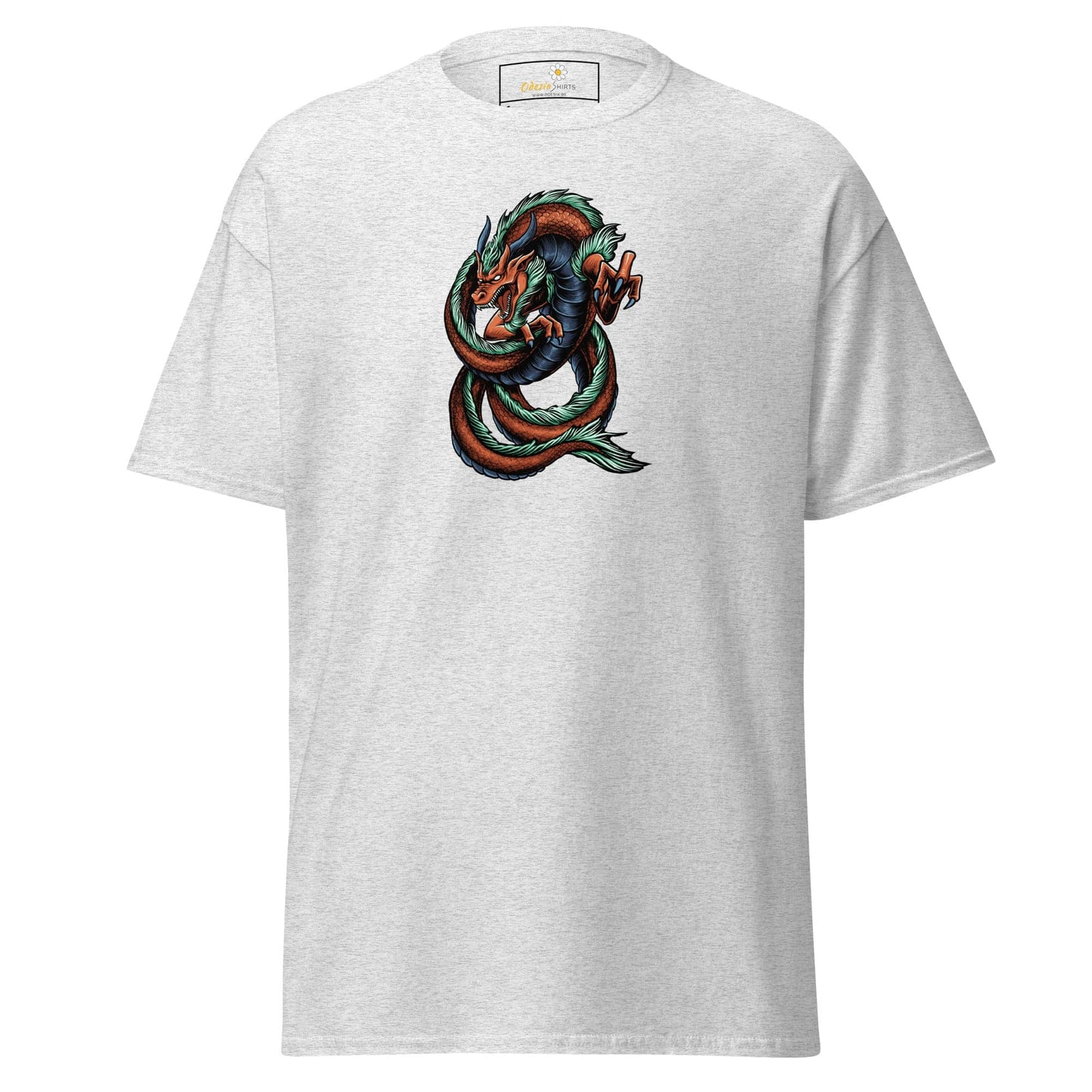 Unisex classic tee - MYSTIC RED GREEN DRAGON - REGULAR - Ash / S