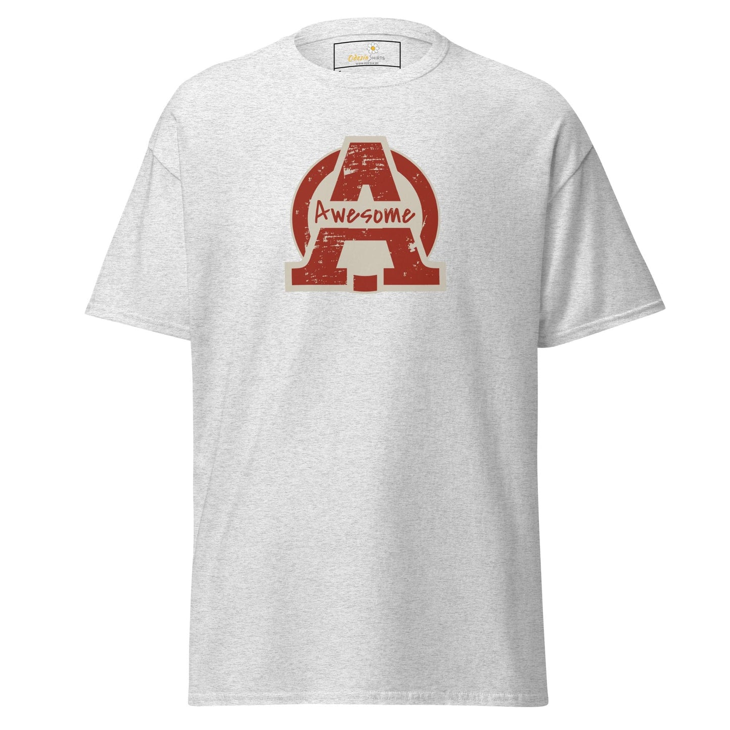 Unisex classic t-shirt - TEXT AWESOME - REGULAR - Ash / S