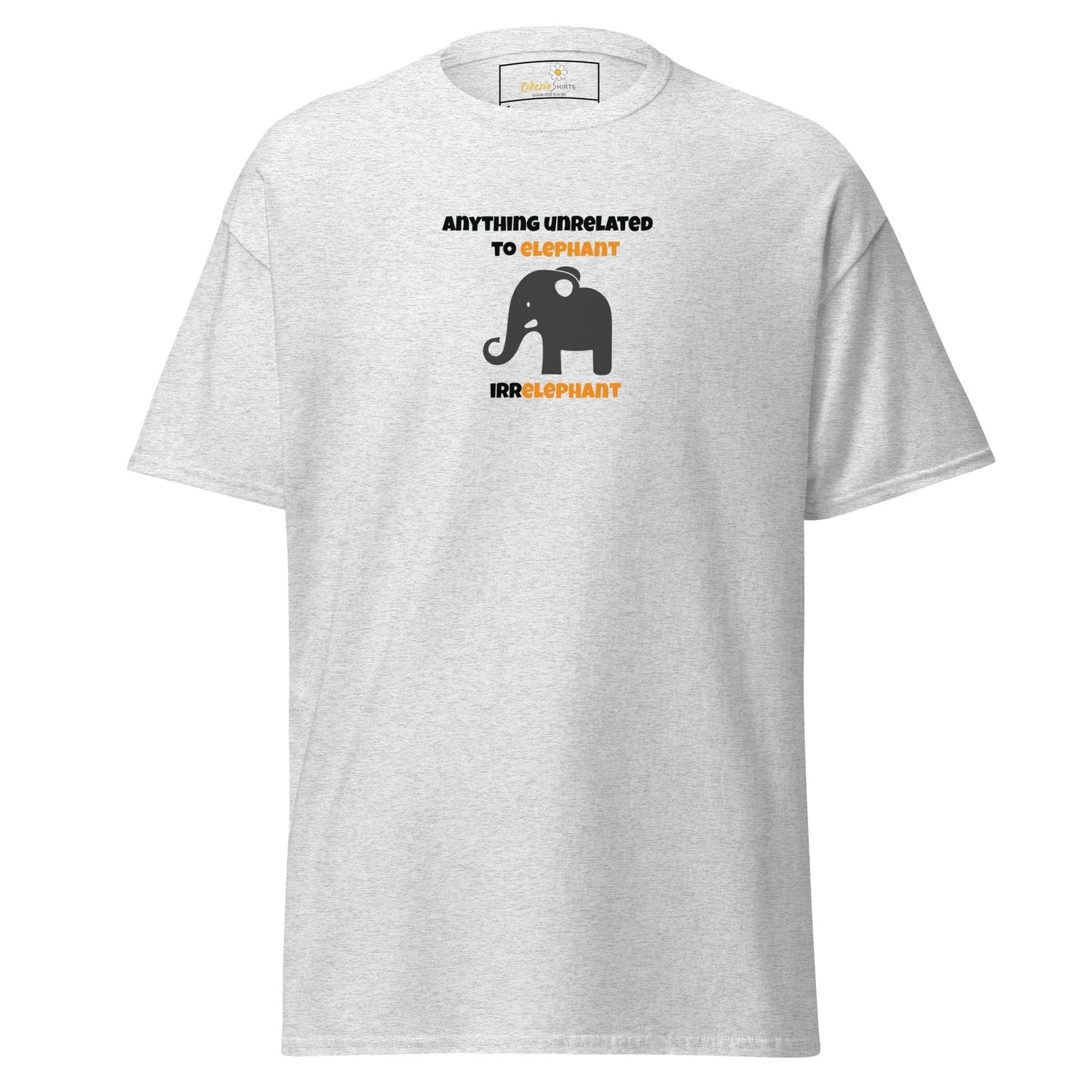 Unisex classic t-shirt - FUN ELEPHANT IRRELEPHANT - REGULAR - Ash / S