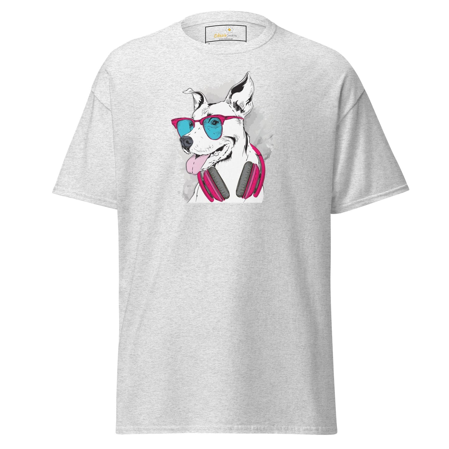 Unisex classic t-shirt - ANIMALS MUSIC DOG - REGULAR - Ash / S