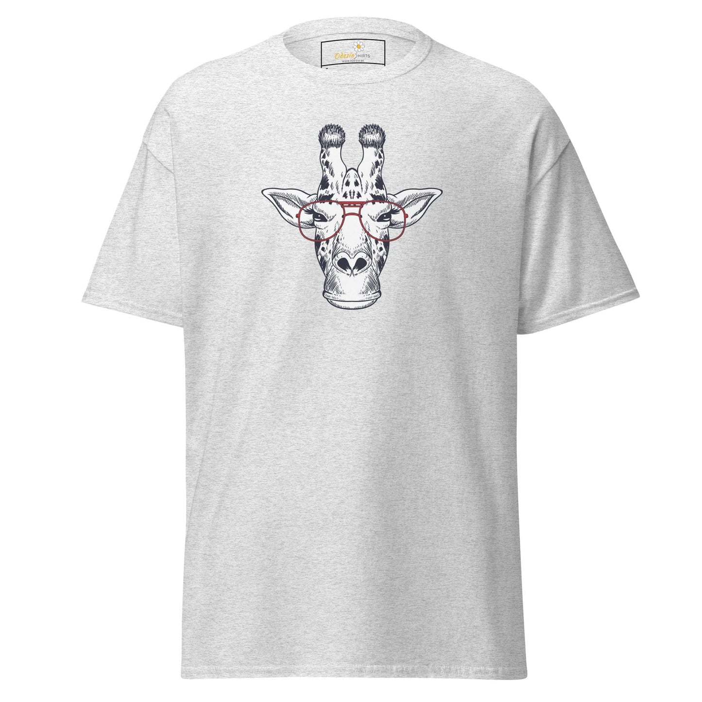 Unisex classic tee - WILD LIFE FUN GIRAFFE GLASSES - REGULAR - Ash / S