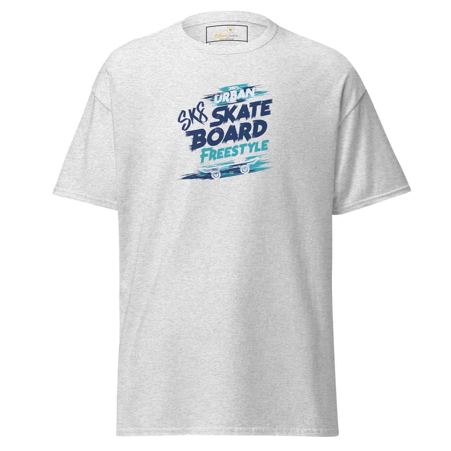 Unisex classic t-shirt - SPORT SKATEBOARD FREESTYLE - REGULAR - Ash / S