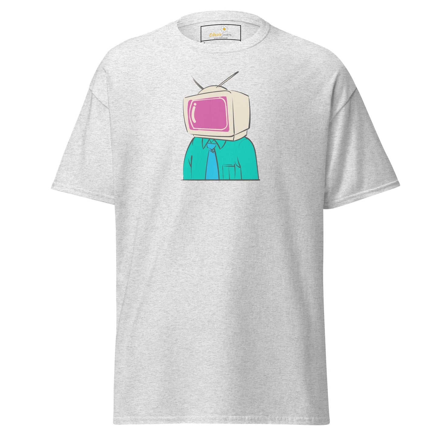 Unisex classic t-shirt - FANTASY TELEVISION HEAD - REGULAR - Ash / S