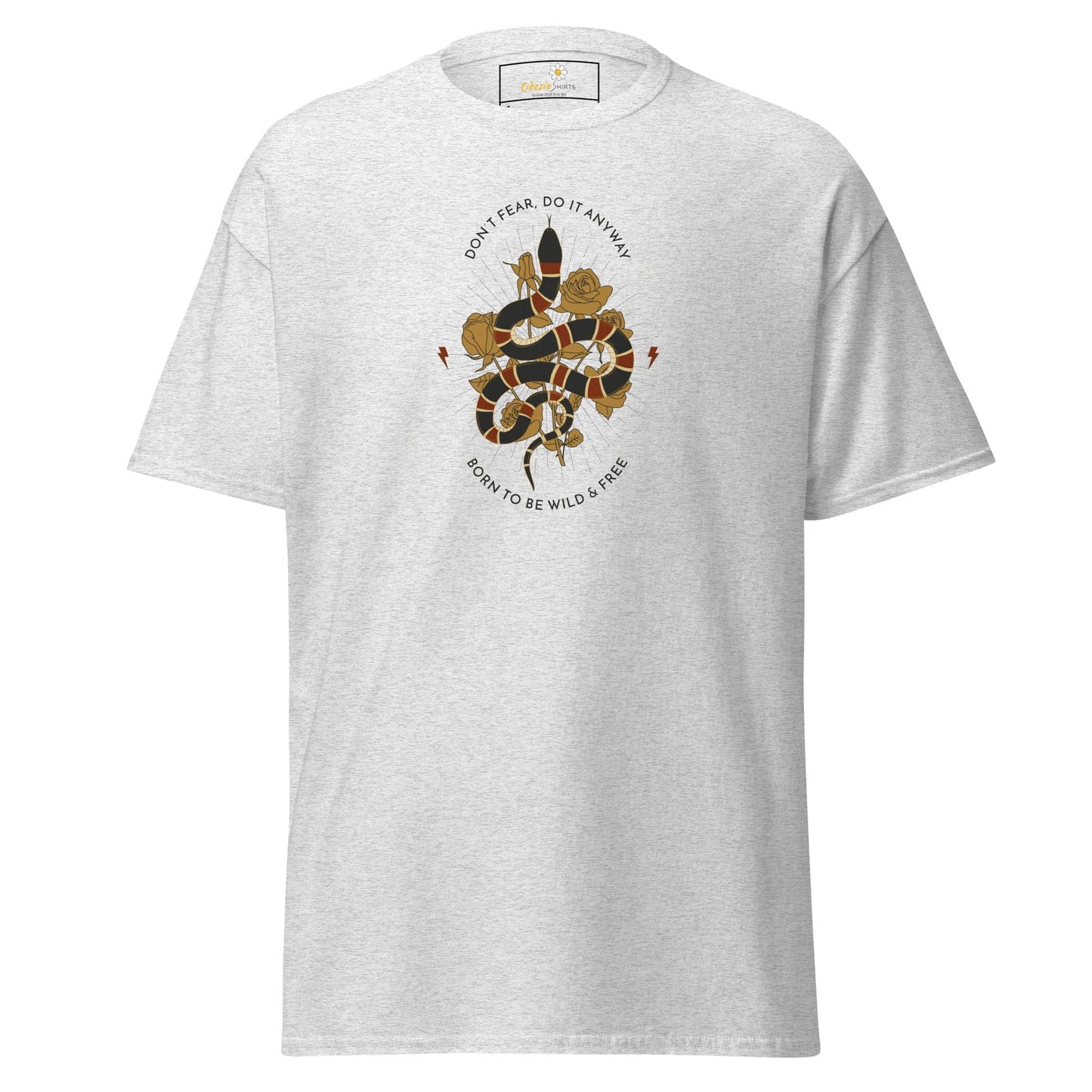 Unisex classic t-shirt - SNAKE TO BE WILD - REGULAR - Ash / S