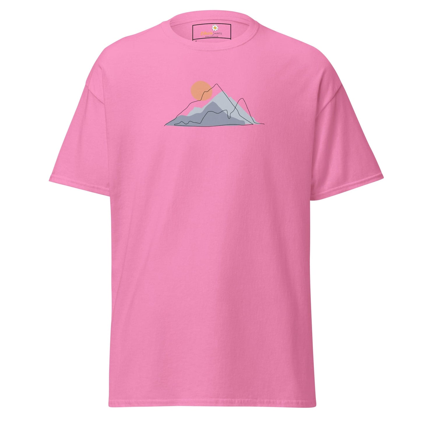 Unisex classic tee - NATURE MOUNTAIN SUN - REGULAR - Azalea / S