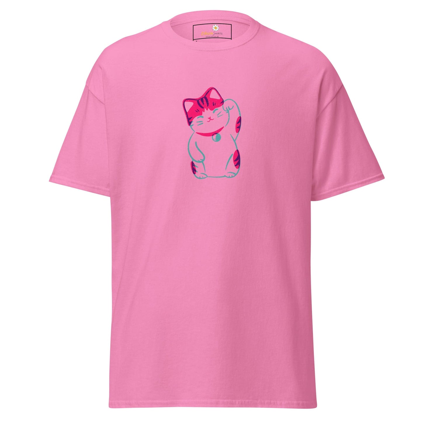 Unisex classic tee - ANIMALS SPIRITUAL LUCKY CAT 2 - REGULAR - Azalea / S