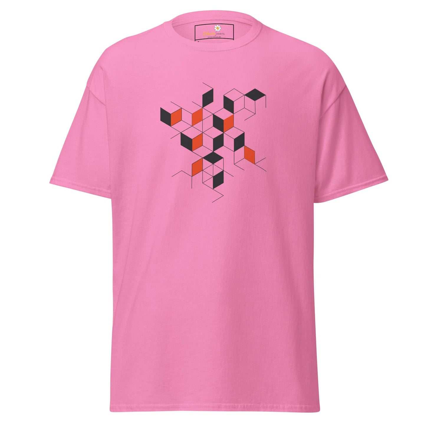 Unisex classic tee - ABSTRACT SQUARES - REGULAR - Azalea / S