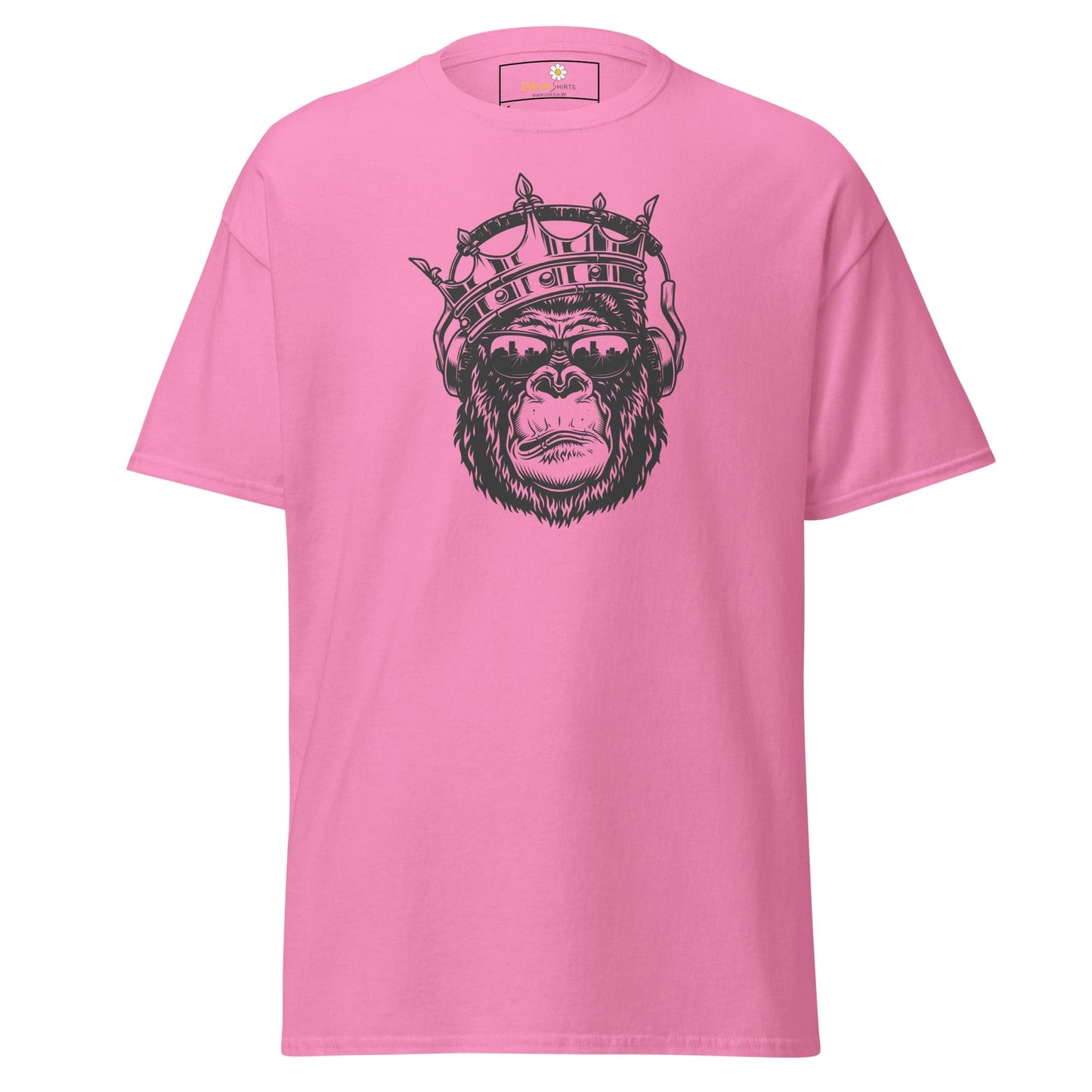 Unisex classic t-shirt - WILD LIFE MONKEY KING -REGULAR - Azalea / S