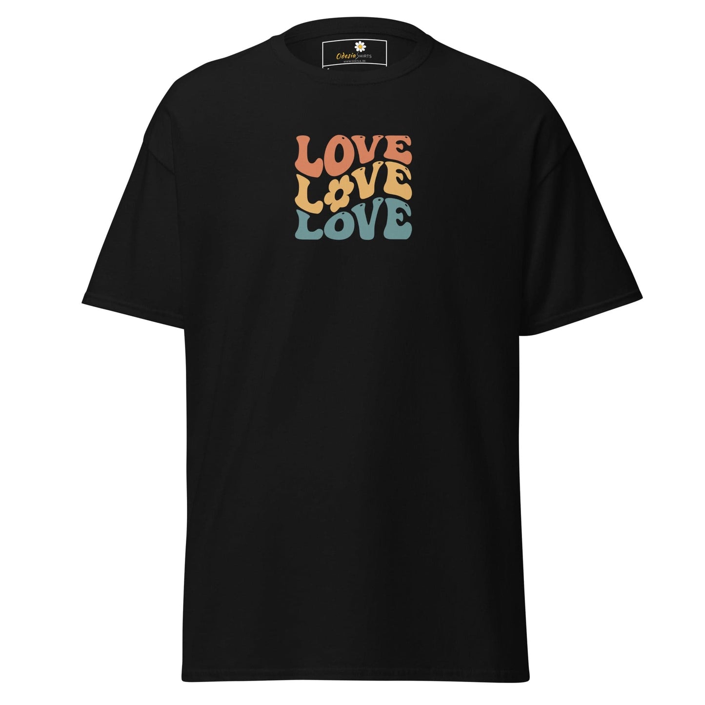 Unisex classic tee - TEXT POSITIVE LOVE LOVE LOVE - REGULAR - Black / S