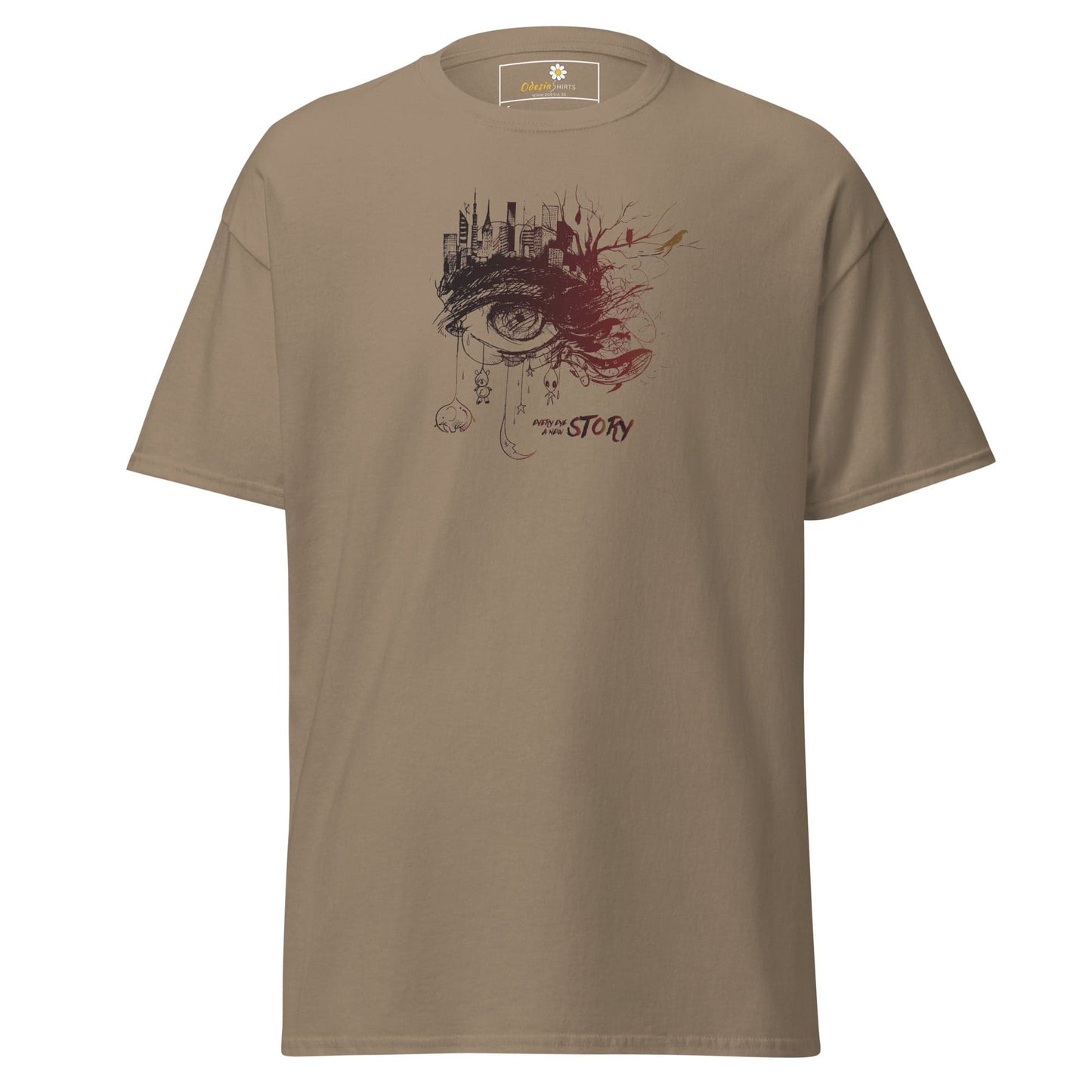Unisex classic t-shirt - FANTASY EYE STORY - REGULAR - Brown Savana / S