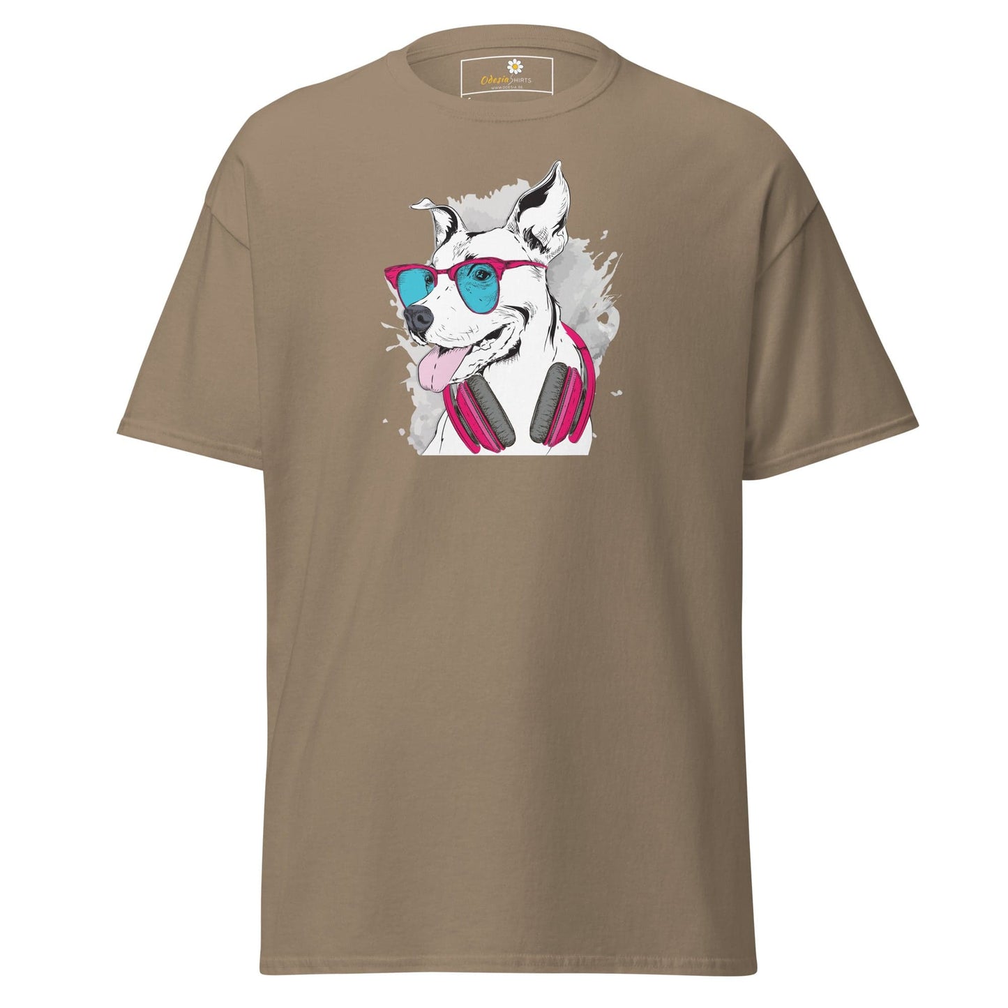 Unisex classic t-shirt - ANIMALS MUSIC DOG - REGULAR - Brown Savana / S