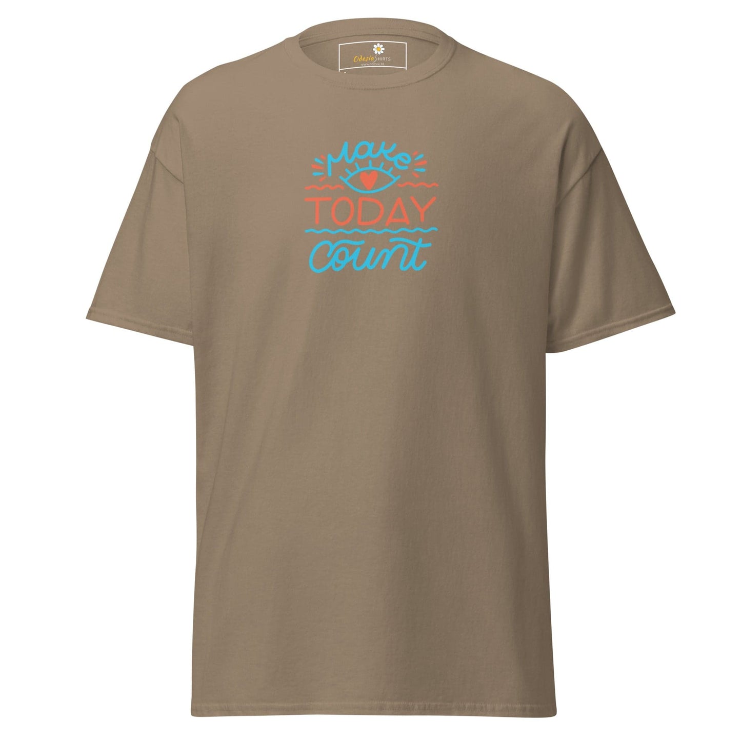 Unisex classic t-shirt - TEXT TODAY COUNT - REGULAR - Brown Savana / S