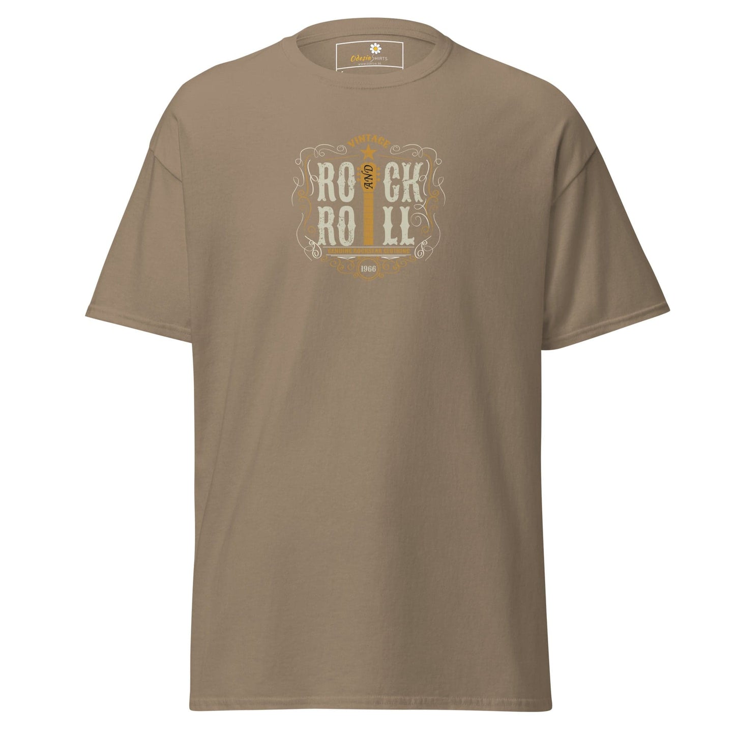 Unisex classic tee - MUSIC ROCK N ROLL - REGULAR - Brown Savana / S