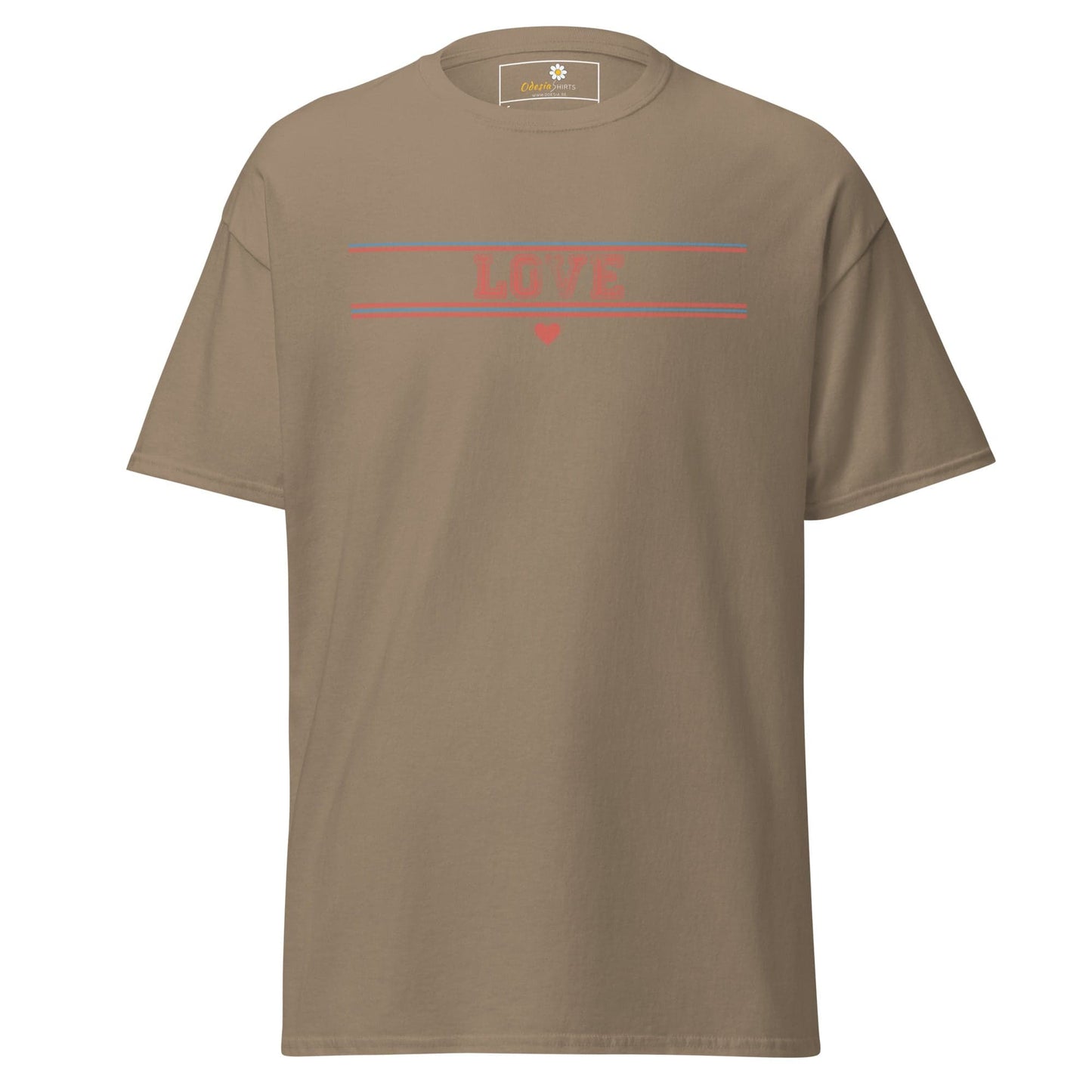 Unisex classic t-shirt - TEXt LOVE - REGULAR - Brown Savana / S