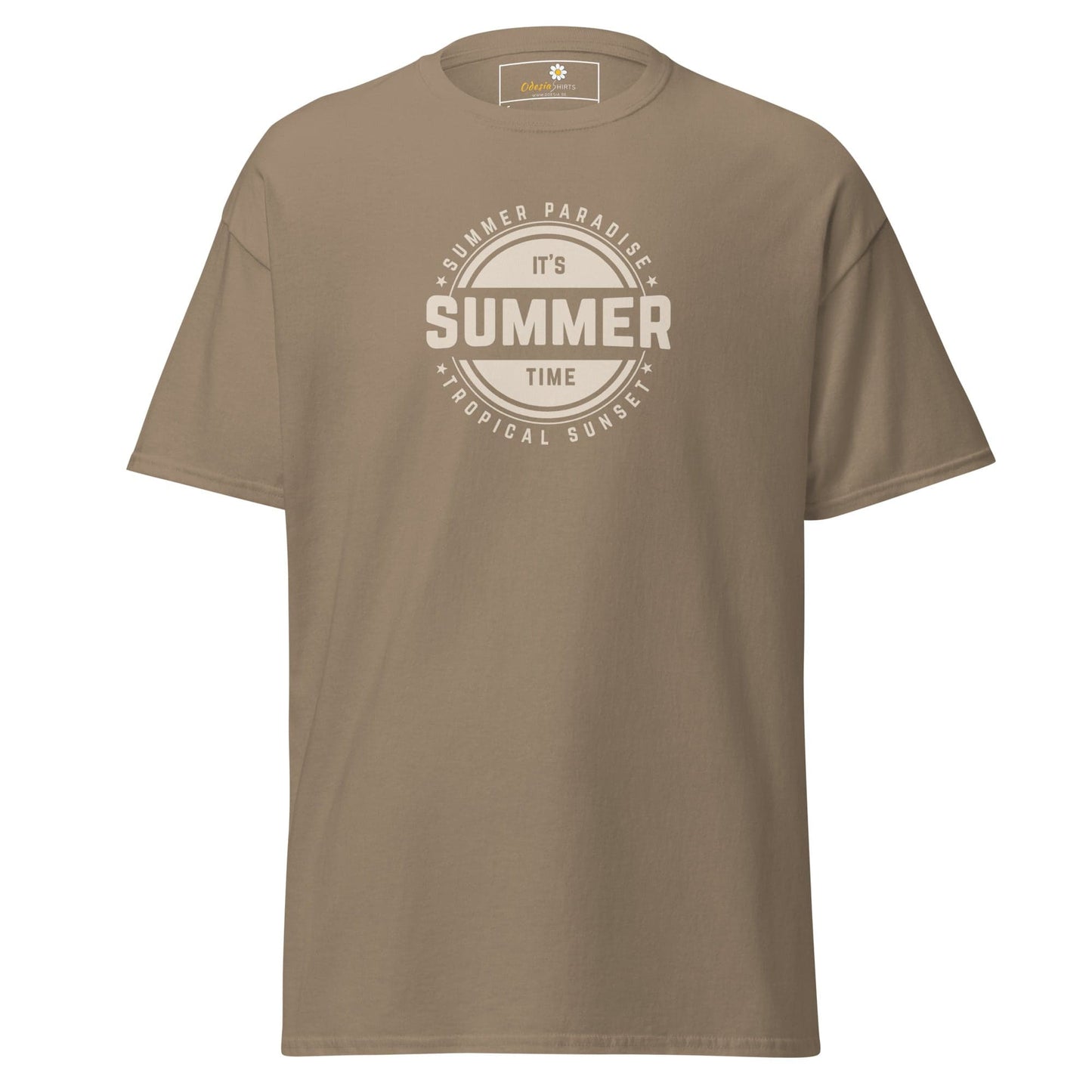 Unisex classic t-shirt - SUMMER TROPICAL - REGULAR - Brown Savana / S