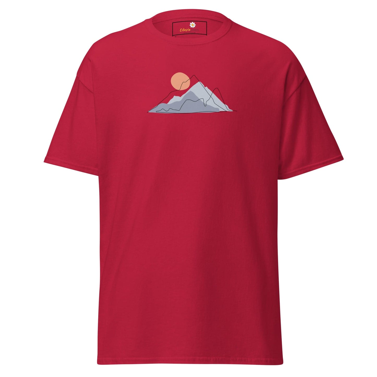 Unisex classic tee - NATURE MOUNTAIN SUN - REGULAR - Cardinal / S