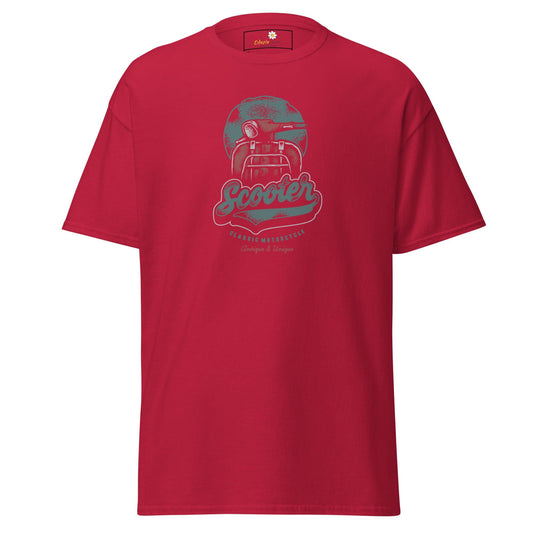 Unisex classic t-shirt - VINTAGE SCOOTER - REGULAR - Cardinal / S
