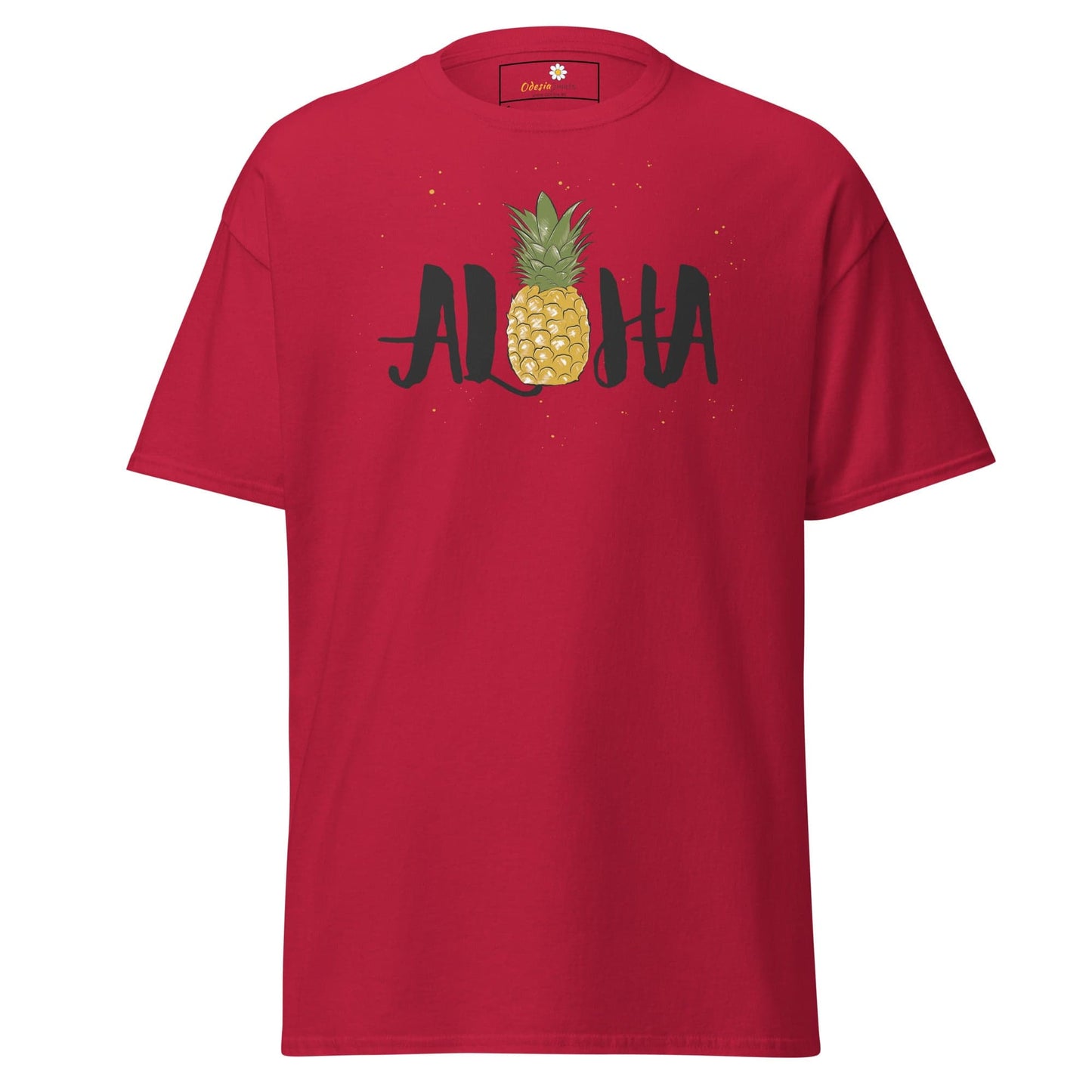 Unisex classic t-shirt - POSITIVE ALOHA HAWAI PINEAPPLE - REGULAR - Cardinal / S