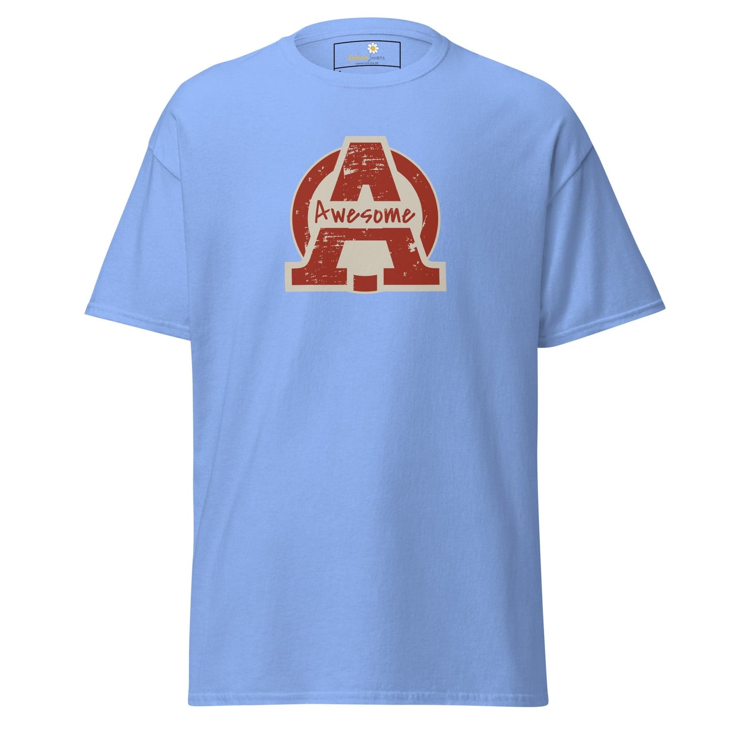 Unisex classic t-shirt - TEXT AWESOME - REGULAR - Carolina Blue / S