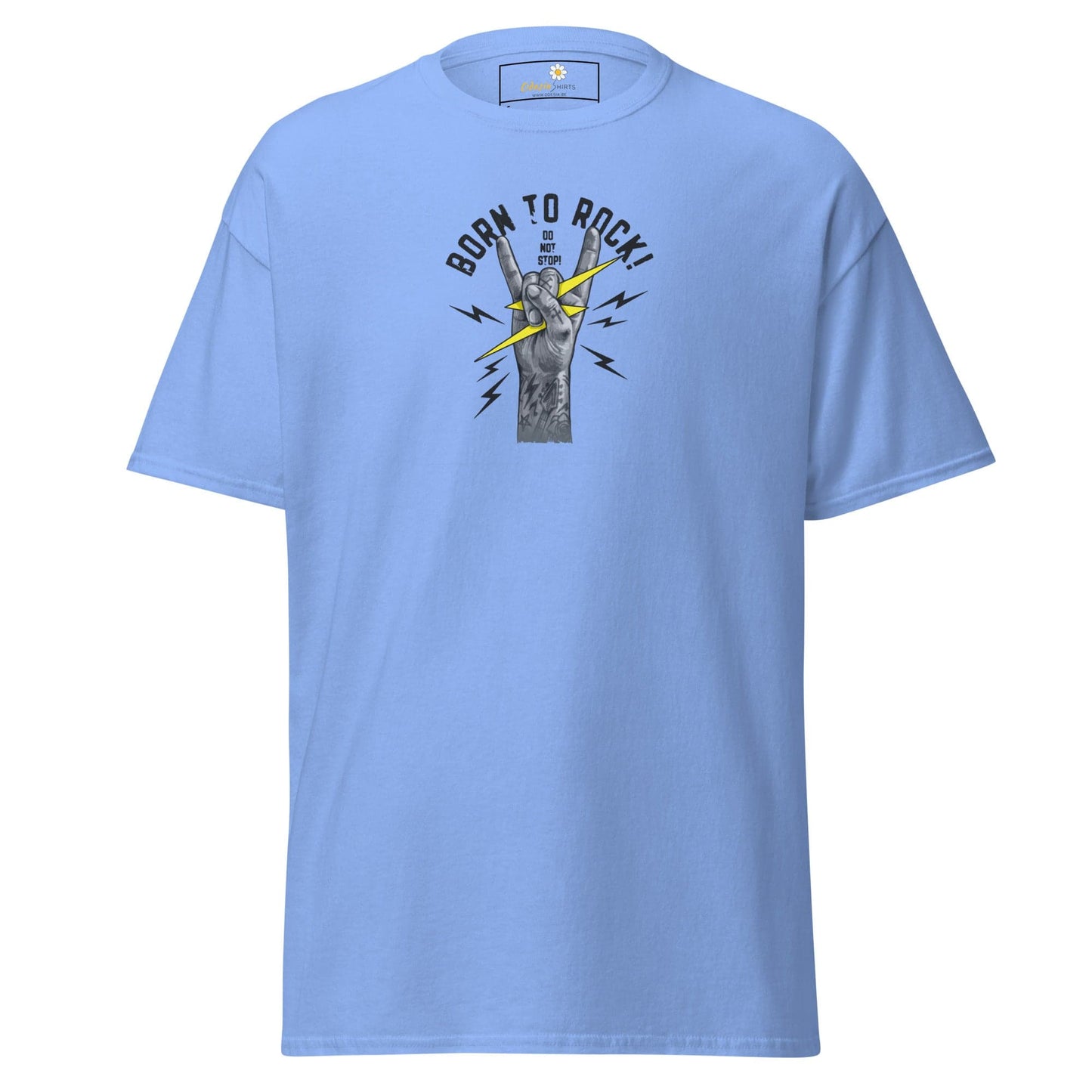 Unisex classic tee - MUSIC BORN TO ROCK - REGULAR - Carolina Blue / S