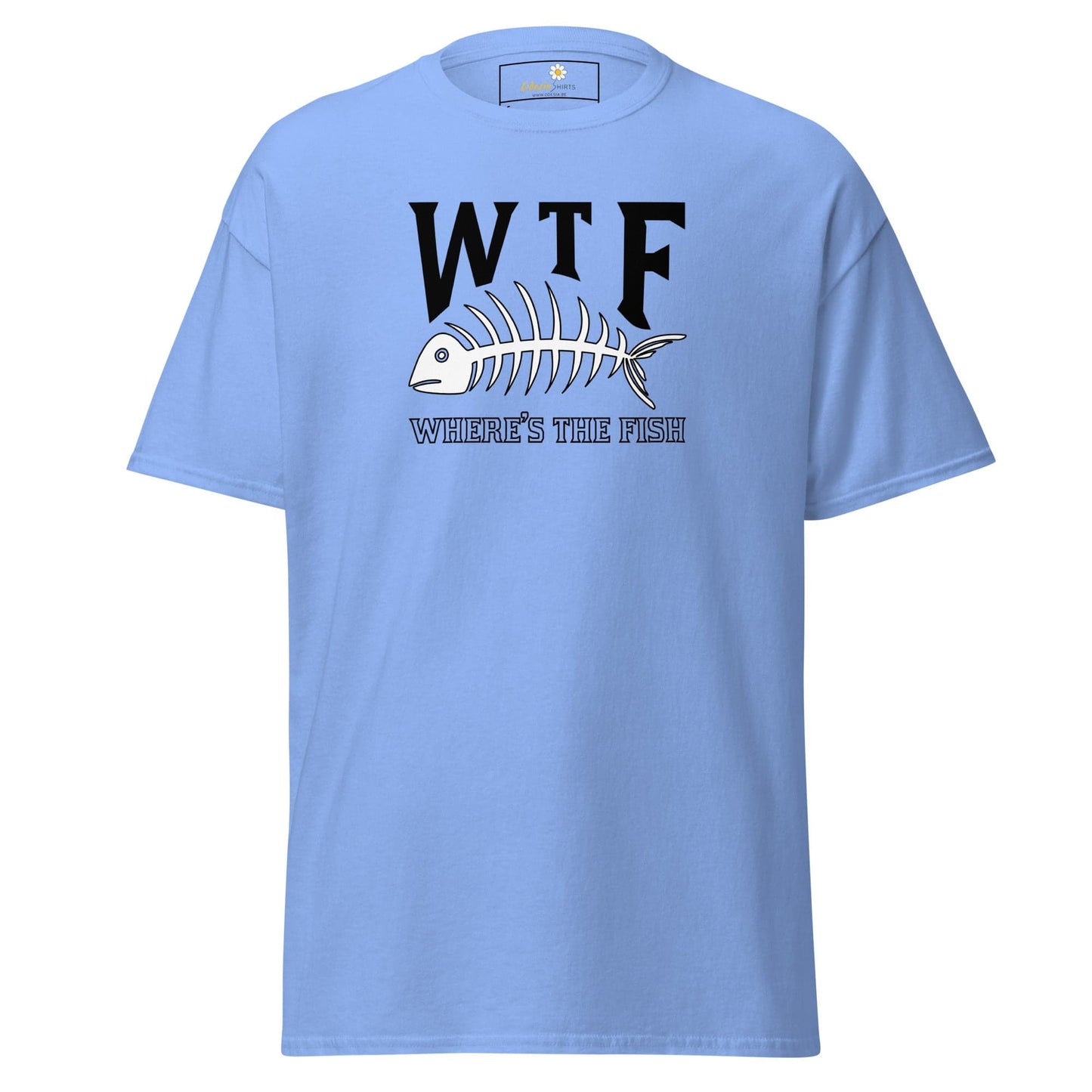 Unisex classic t-shirt - FUN WHERES THE FISH - REGULAR - Carolina Blue / S