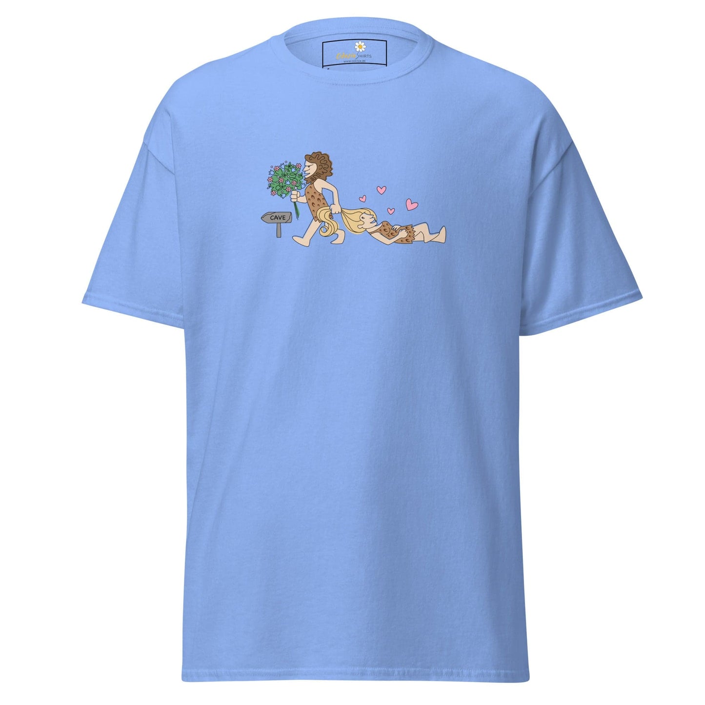 Unisex classic tee - FUN CAVEMAN - REGULAR - Carolina Blue / S