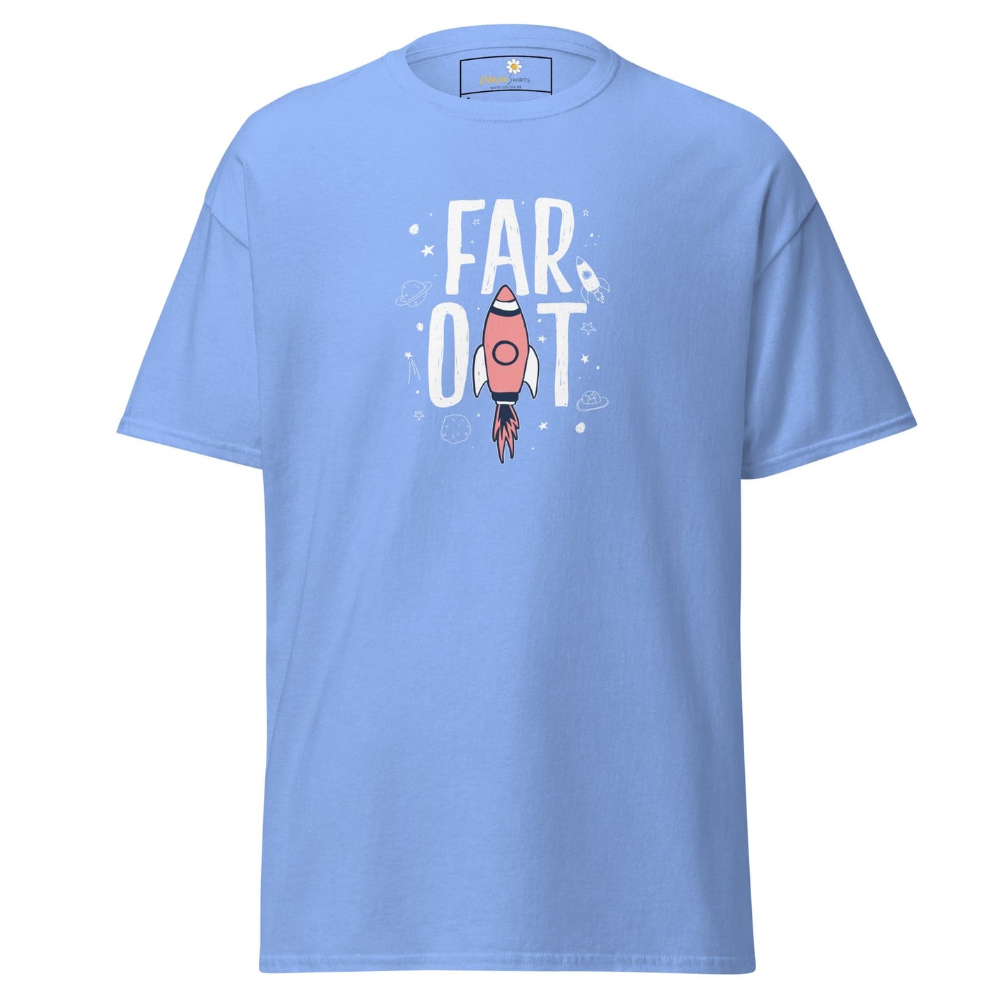 Unisex classic t-shirt - SPACE FAR OUT - REGULAR - Carolina Blue / S