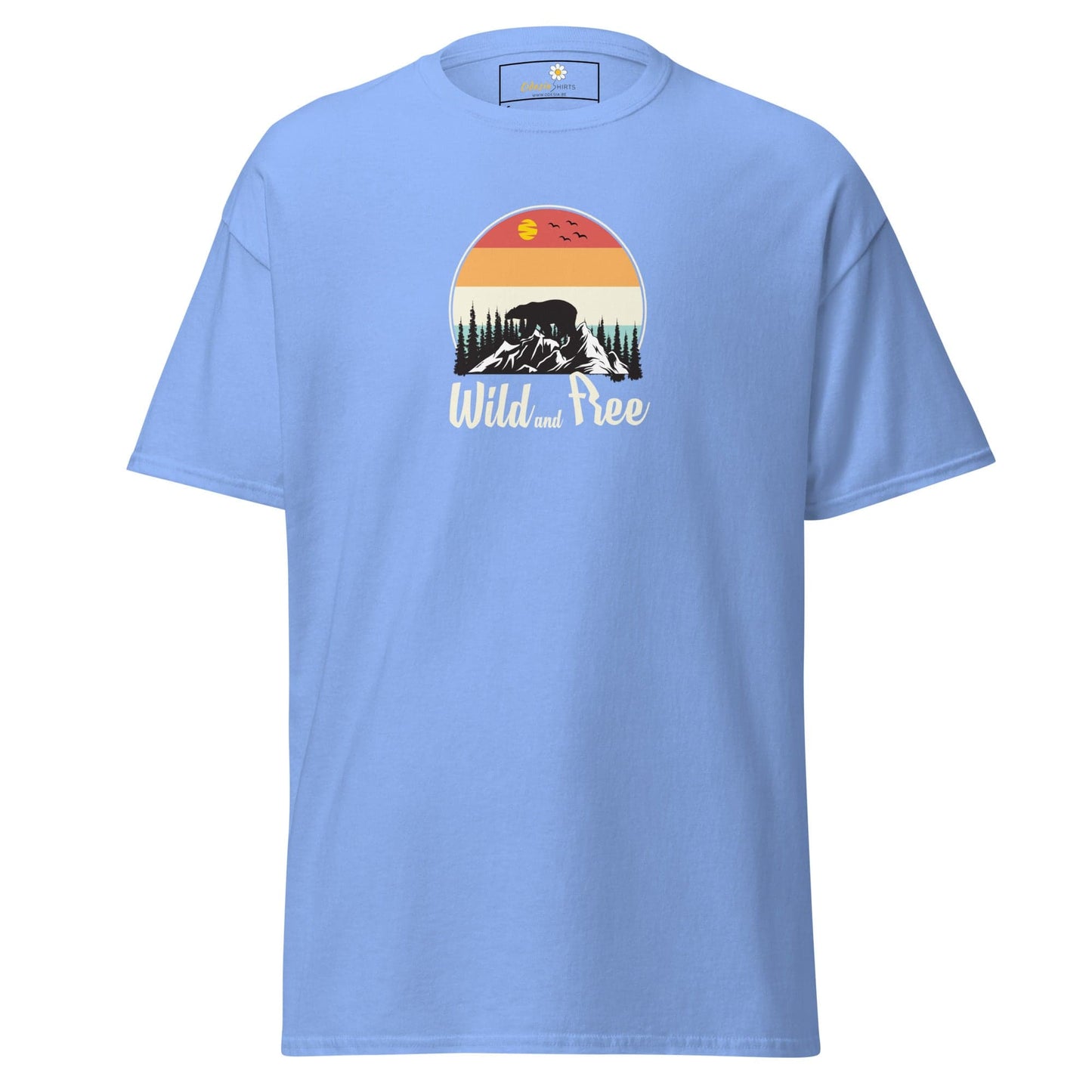Unisex classic t-shirt - ADVENTURE WILD AND FREE - REGULAR - Carolina Blue / S