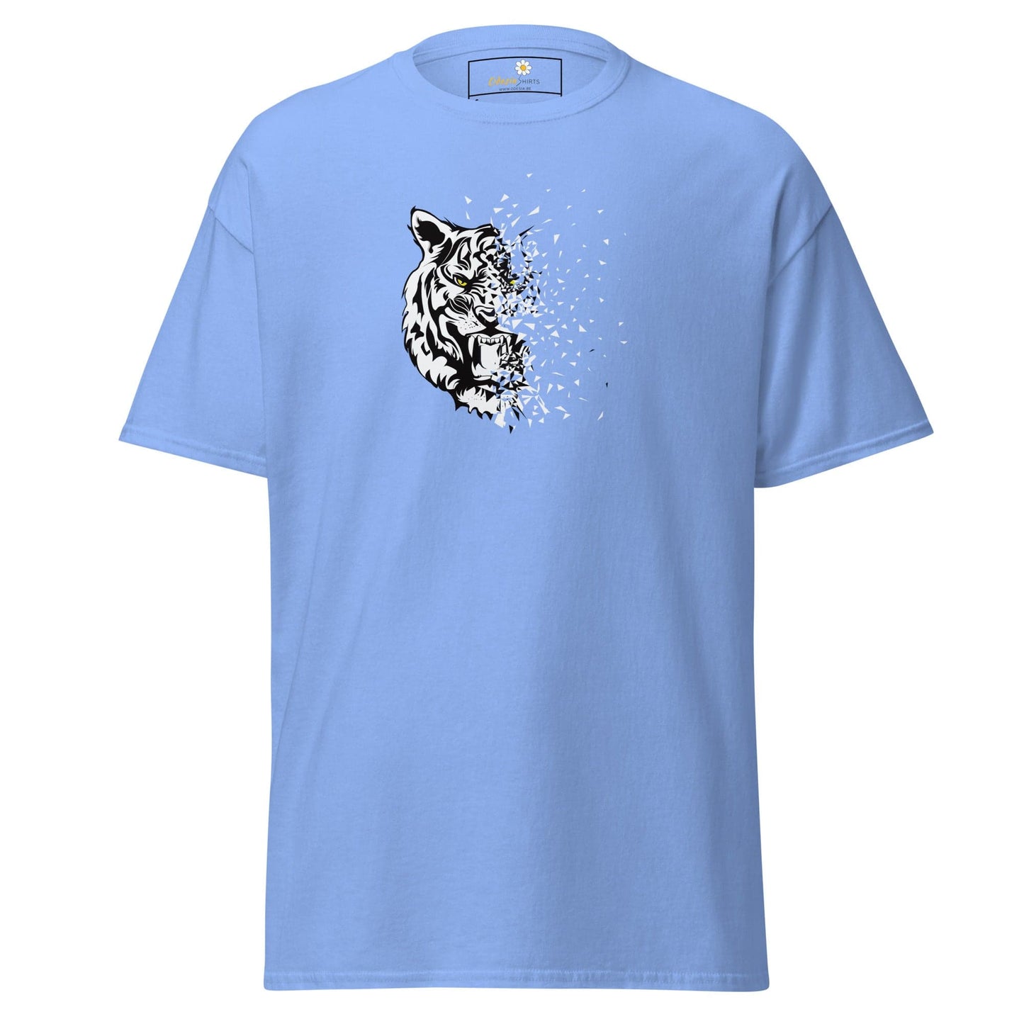Unisex classic t-shirt - WILD LIFE TIGER DECOMPOS - REGULAR - Carolina Blue / S