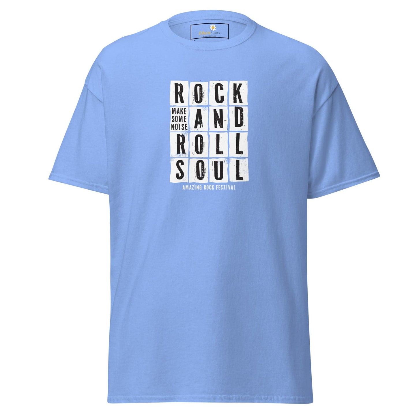 Unisex classic t-shirt - MUSIC ROCK AND ROLL SOUL - REGULAR - Carolina Blue / S