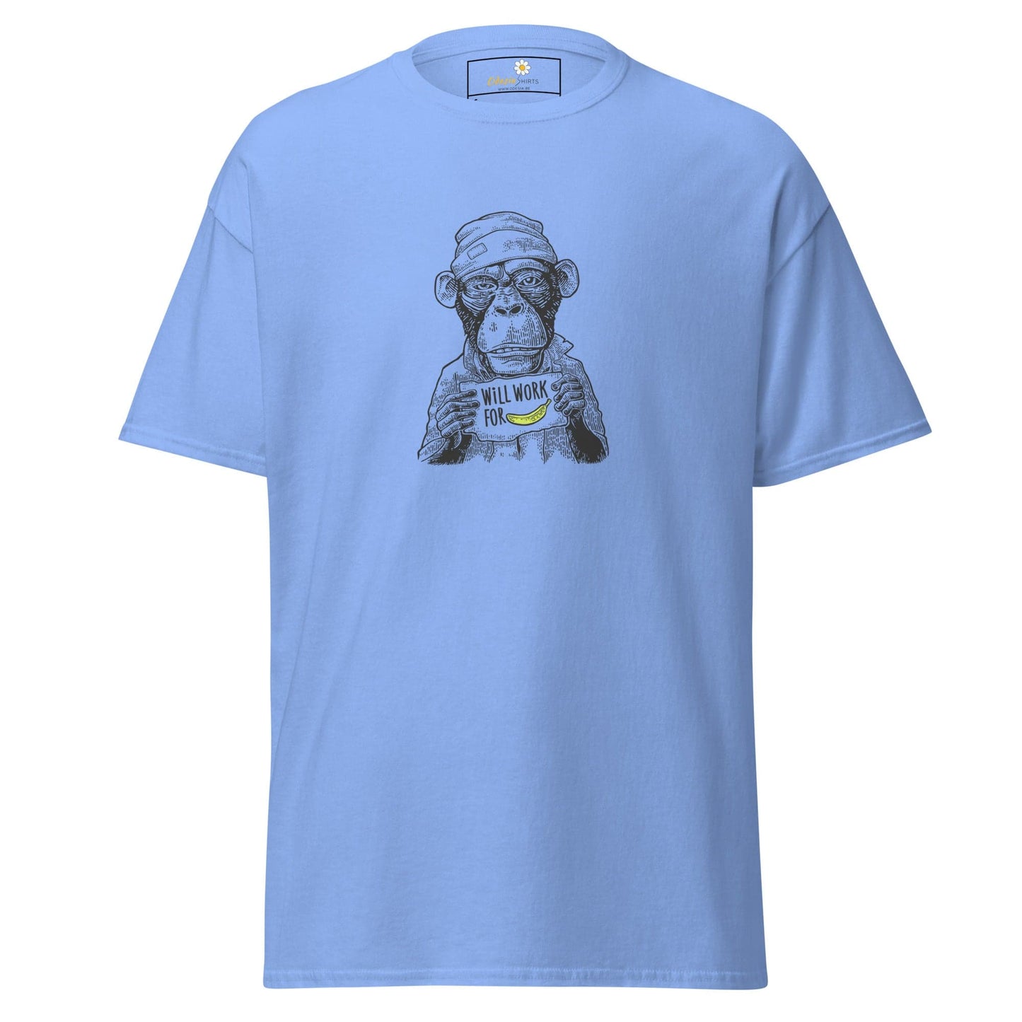 Unisex classic tee - WILD LIFE FUN WORK FOR BANANA - REGULAR - Carolina Blue / S
