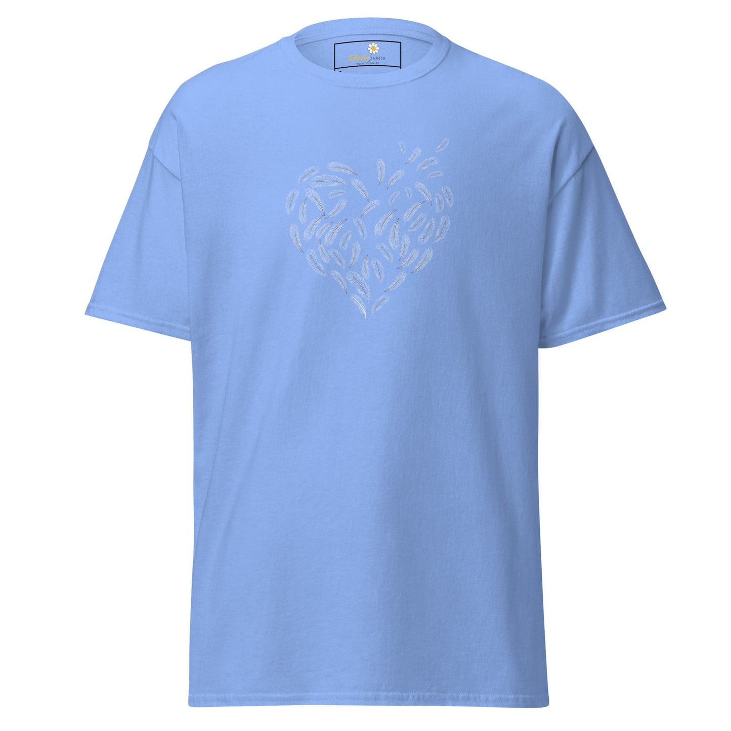 Unisex classic tee - POSITIVE FEATHER HEART - REGULAR - Carolina Blue / S