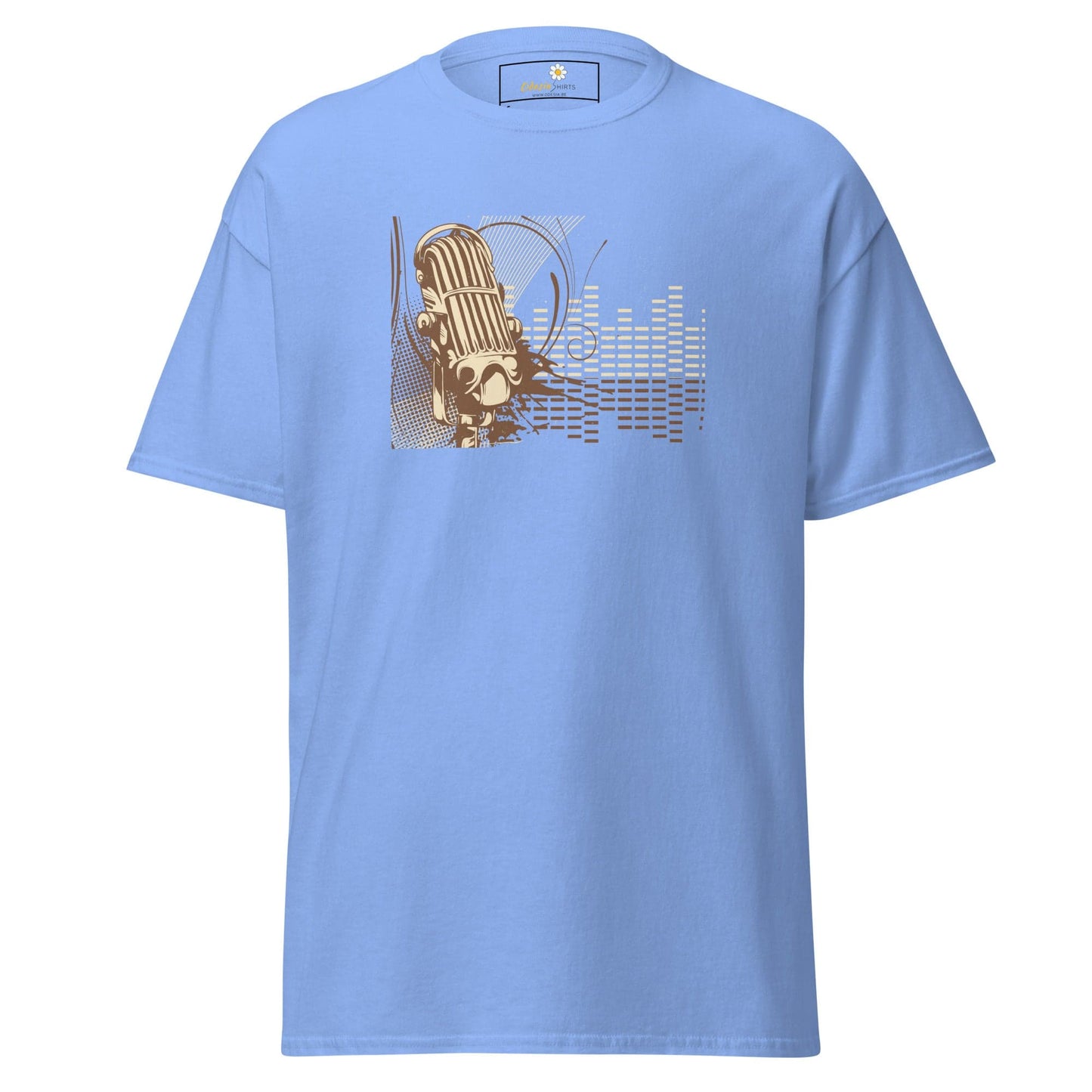 Unisex classic tee - MUSIC MICROPHONE - REGULAR - Carolina Blue / S