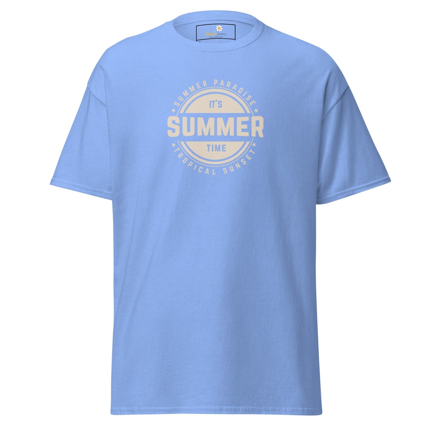 Unisex classic t-shirt - SUMMER TROPICAL - REGULAR - Carolina Blue / S