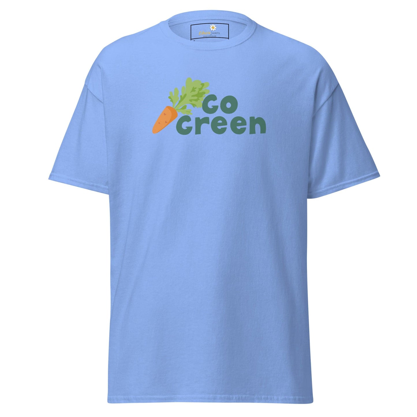 Unisex classic t-shirt - VEGAN GO GREEN - REGULAR - Carolina Blue / S