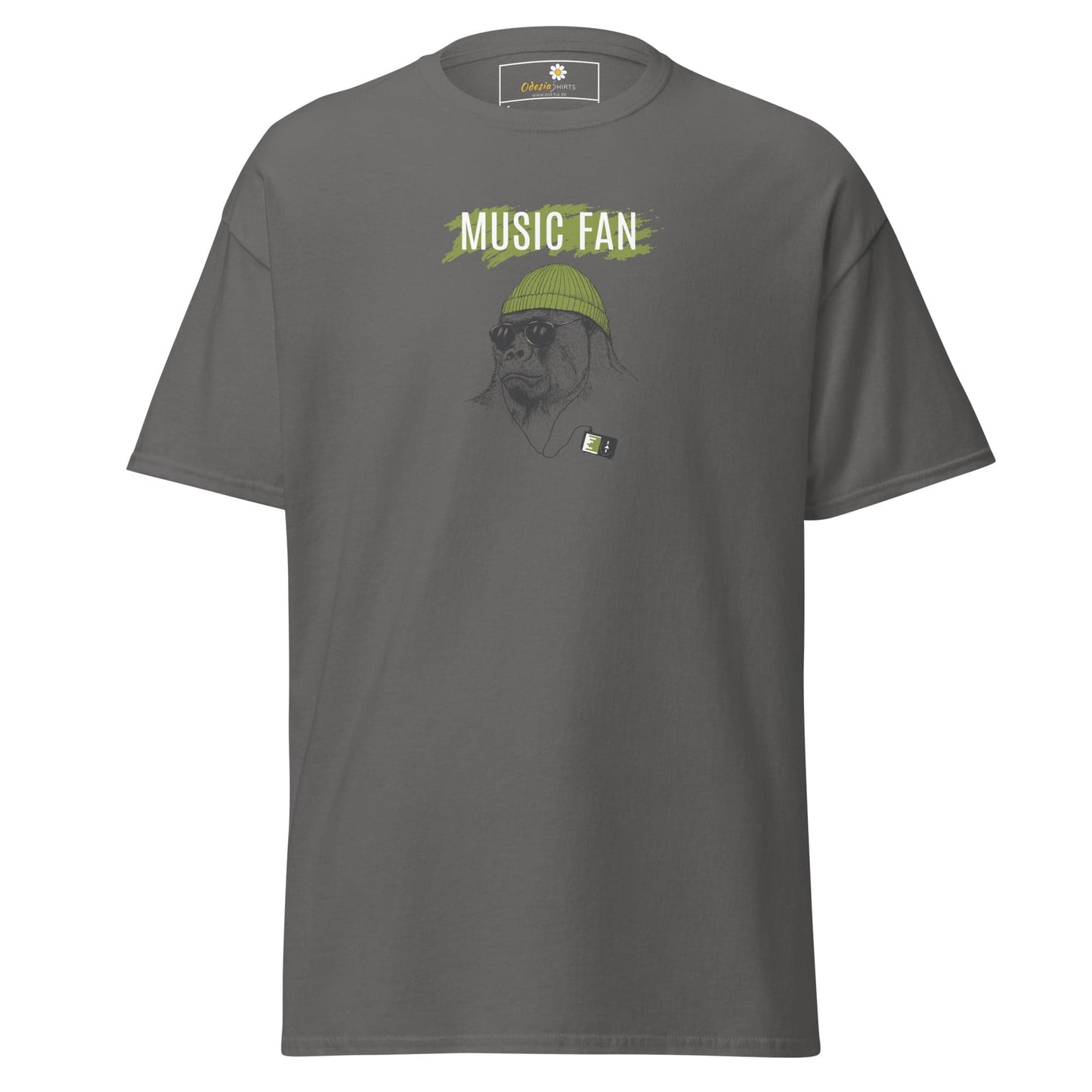 Unisex classic t-shirt - WILD LIFE MUSIC GORILLA - REGULAR - Charcoal / S