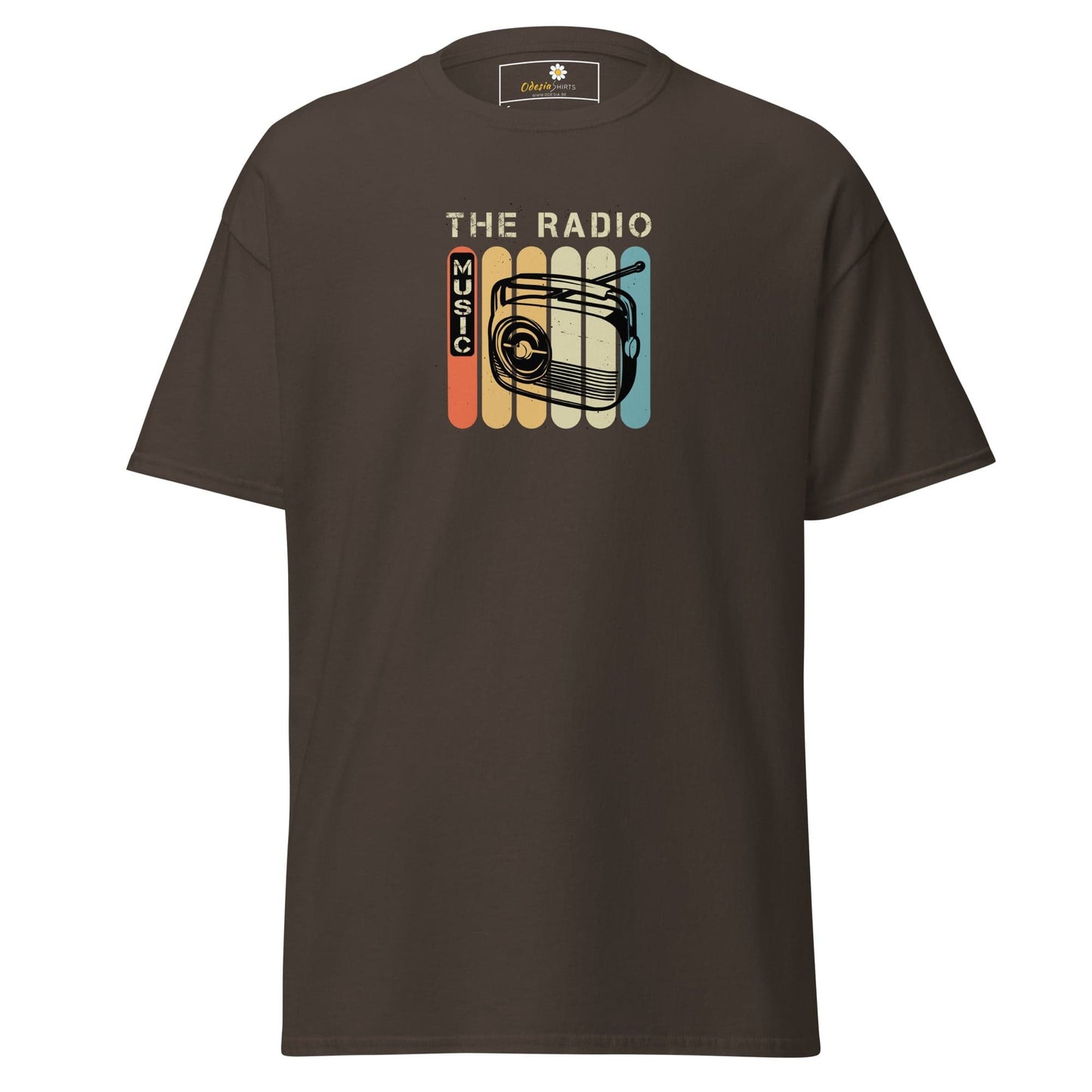 Unisex classic t-shirt - MUSIC THE RADIO - REGULAR - Dark Chocolate / S