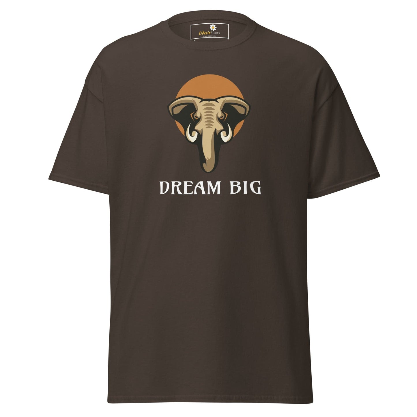 Unisex classic t-shirt - WILD LIFE ELEPHANT DREAM BIG - REGULAR - Dark Chocolate / S