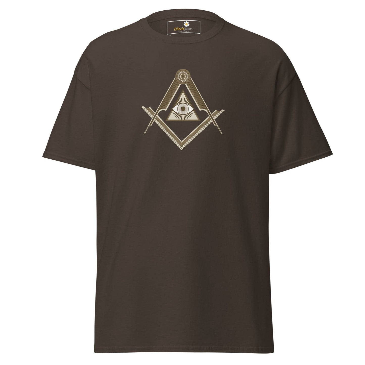 Unisex classic t-shirt - MYSTIC EYE TRIANGLE - REGULAR - Dark Chocolate / S