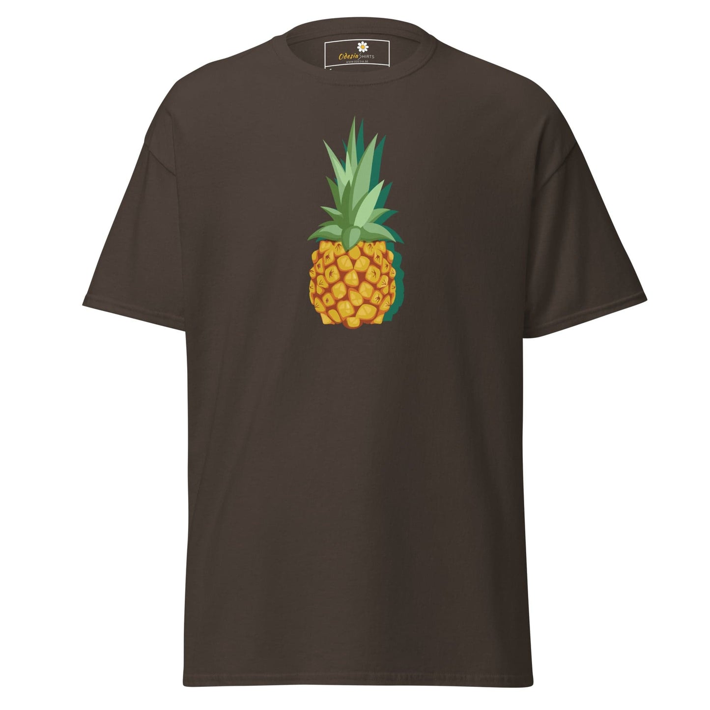 Unisex classic tee - SUMMER PINEAPPLE - REGULAR - Dark Chocolate / S