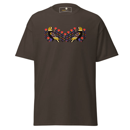 Unisex classic tee - WILD LIFE PERU BIRDS - REGULAR - Dark Chocolate / S