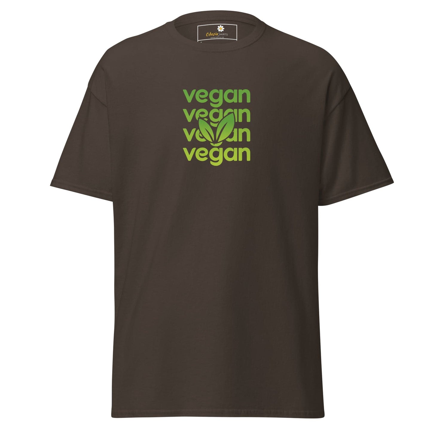 Unisex classic tee - GREEN VEGAN - REGULAR - Dark Chocolate / S