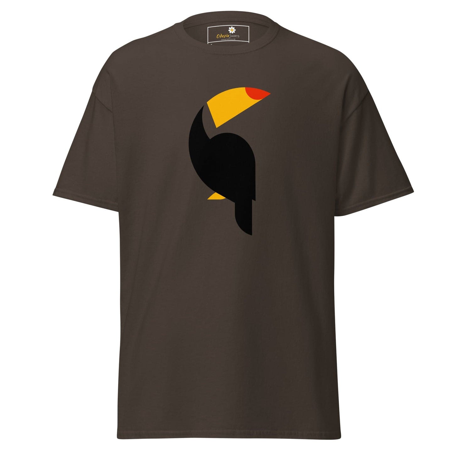 Unisex classic t-shirt - WILD LIFE TOUCAN - REGULAR - Dark Chocolate / S