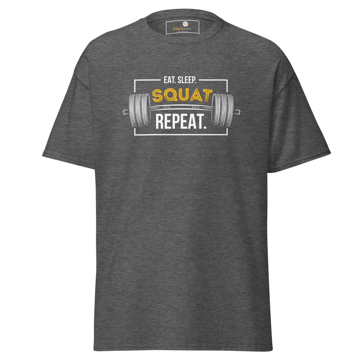 Unisex classic t-shirt - SPORT SQUAT REPEAT - REGULAR - Dark Heather / S