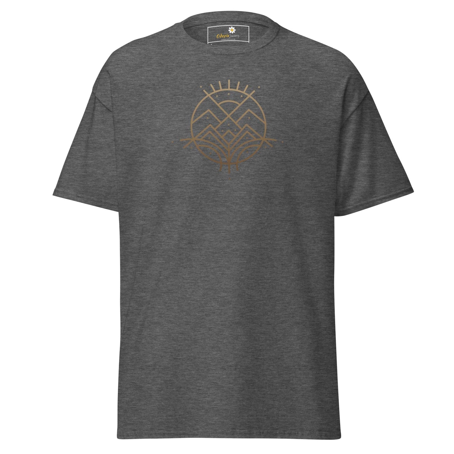 Unisex classic tee - ABSTRACT LANDSCAPE - REGULAR - Dark Heather / S