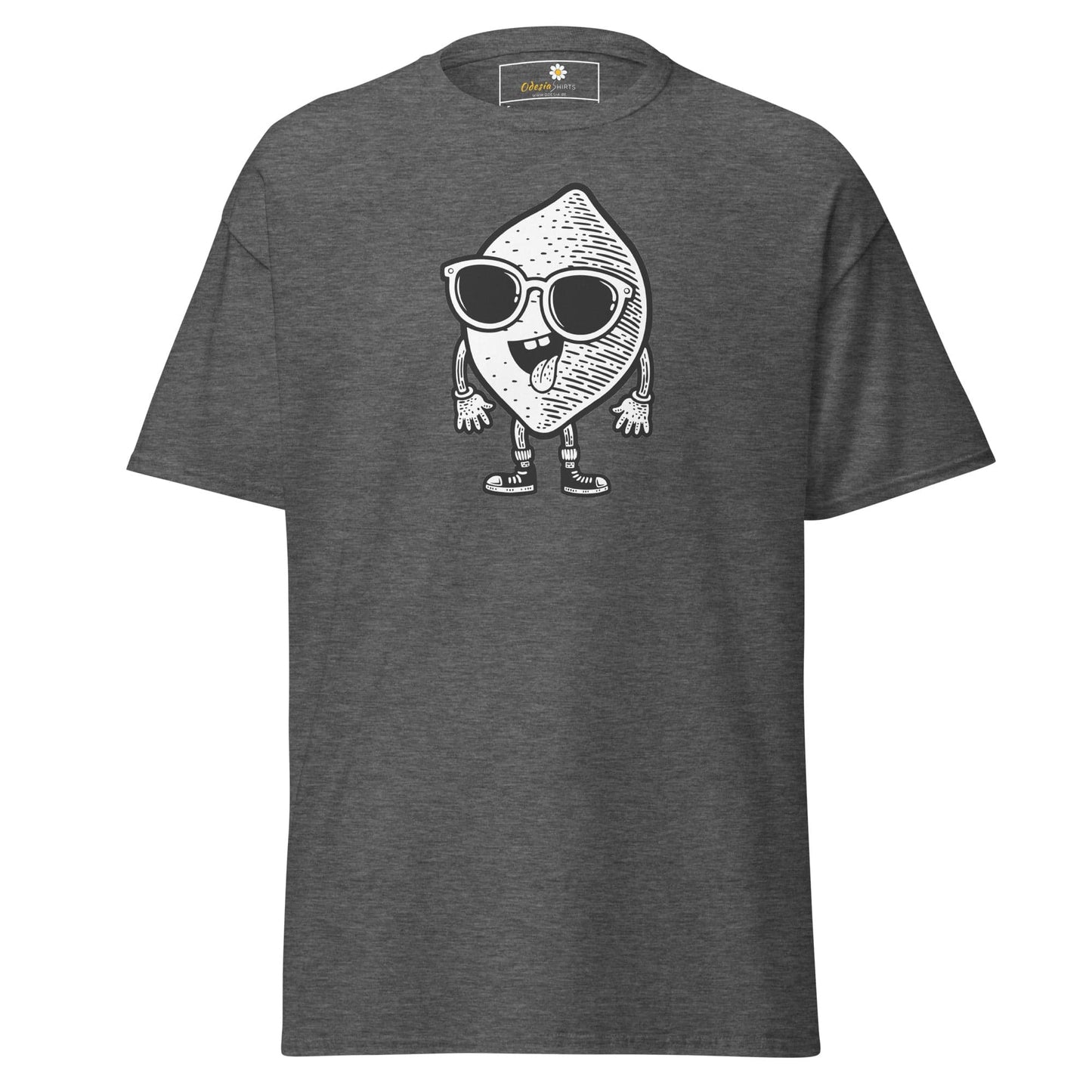 Unisex classic t-shirt - FUN LEMON FACE - REGULAR - Dark Heather / S