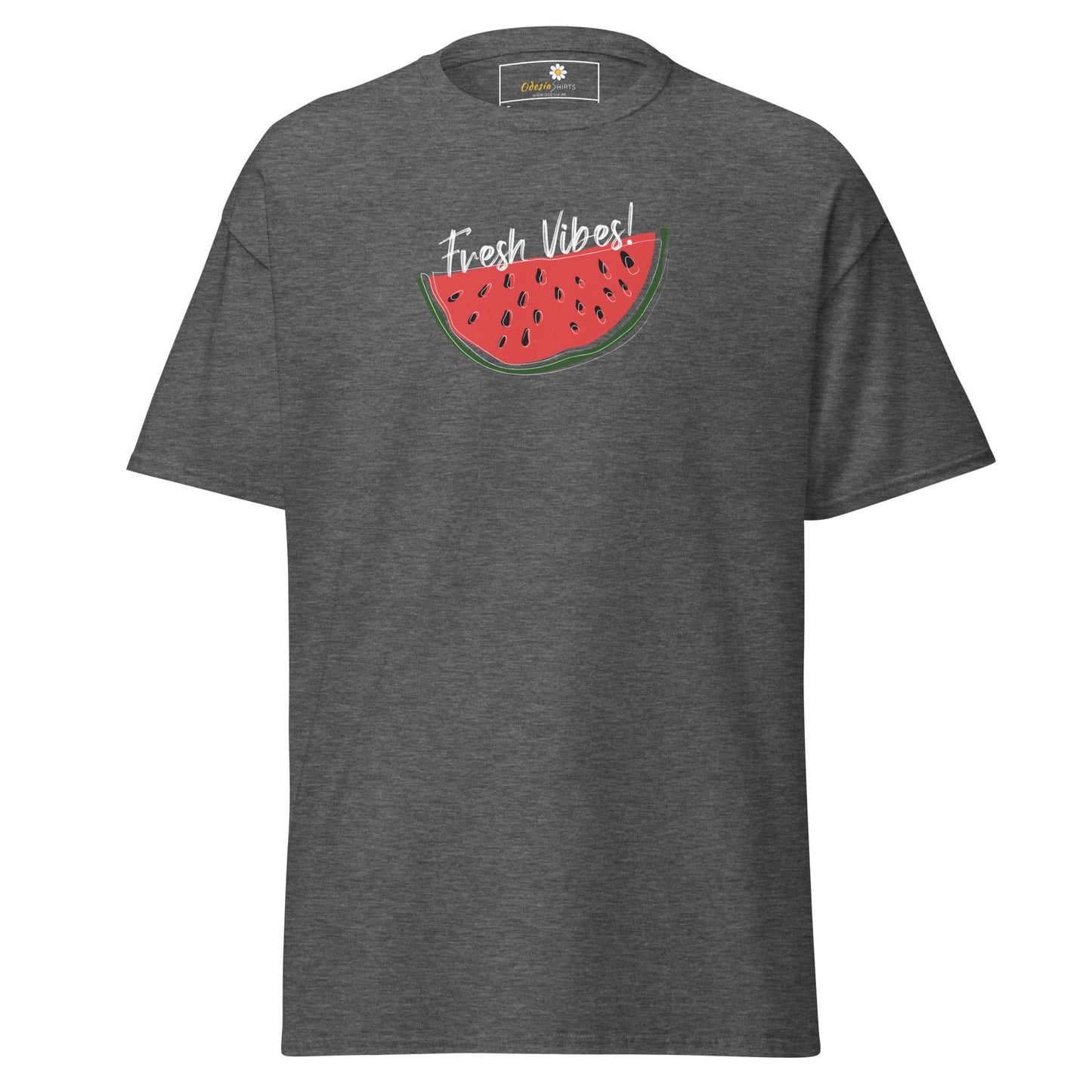 Unisex classic tee - SUMMER FRESH VIBES - REGULAR - Dark Heather / S